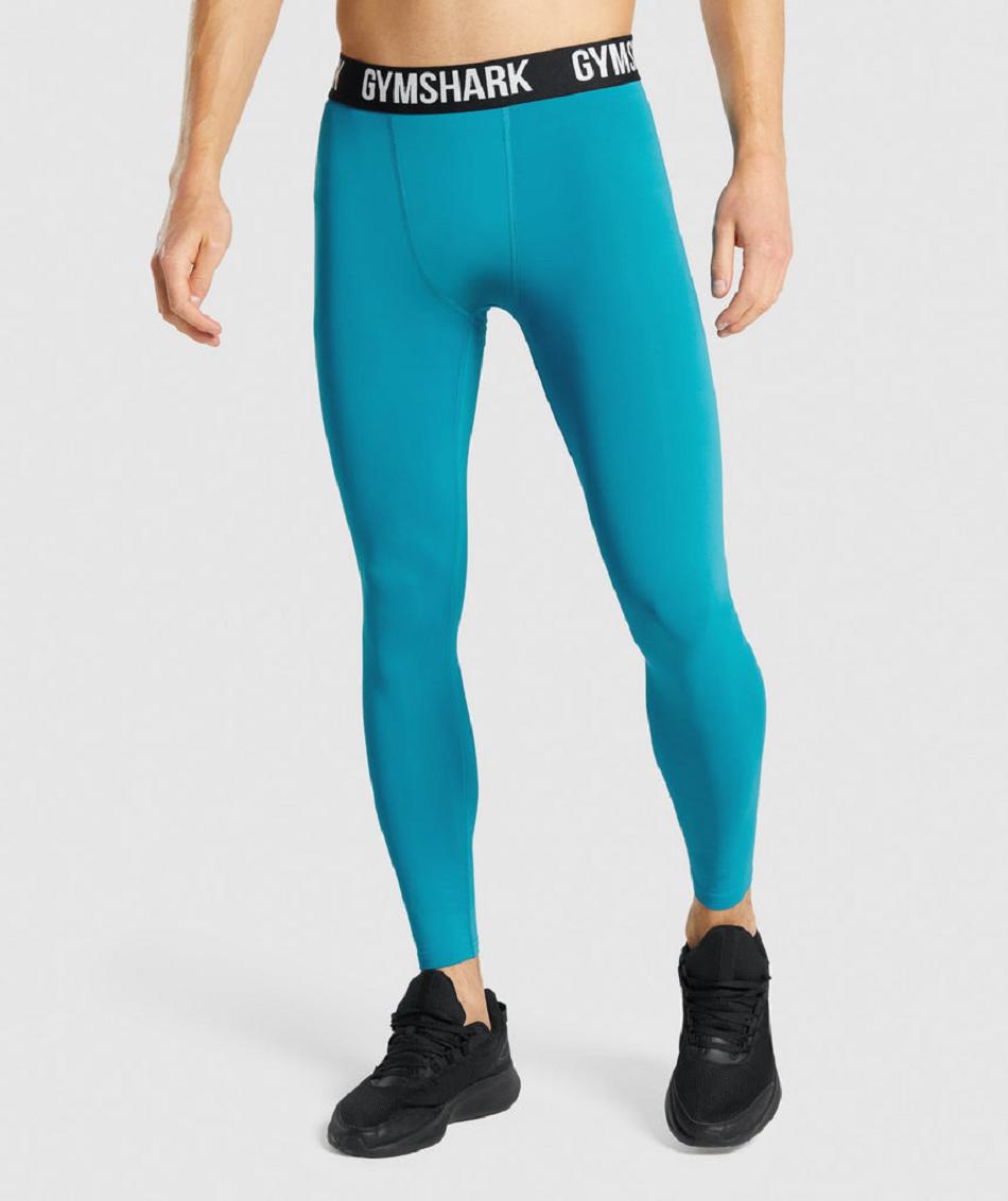 Leggins Gymshark Element Baselayer Hombre Azules | CO 3939MQZ